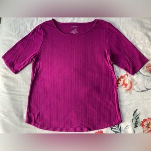 Magenta Scoop Neck Top